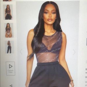 Pretty Little Thing Shape Black Sheer Bodysuit